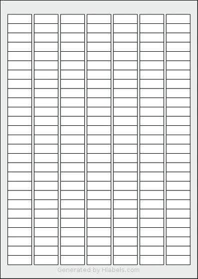 Herma® 10001 Template Herma® 10001 template with 189 rectangular 25.4 x 10 millimeter labels per sheet, on A4-size adhesive blank label sheets.