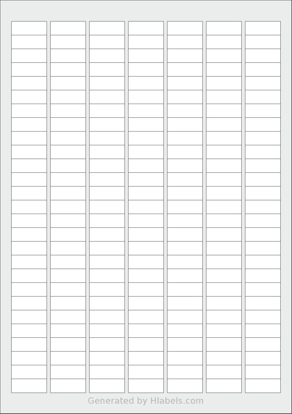 Herma® 10001 template with 189 rectangular 25.4 x 10 millimeter labels per sheet, on A4-size adhesive blank label sheets.