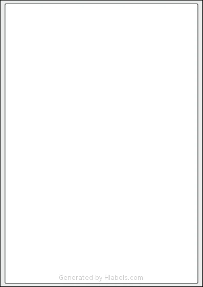 iSOUL® LP1 template with 1 rectangular 199.6 x 289.1 millimeter labels per sheet, on A4-size adhesive blank label sheets.
