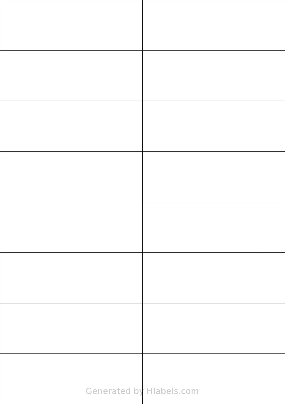 Megastar® LP4MS-10537 template with 16 rectangular 105 x 37 millimeter labels per sheet, on A4-size adhesive blank label sheets.
