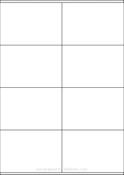 Megastar® LP4MS-10572 template with 8 rectangular 105 x 72 millimeter labels per sheet, on A4-size adhesive blank label sheets.