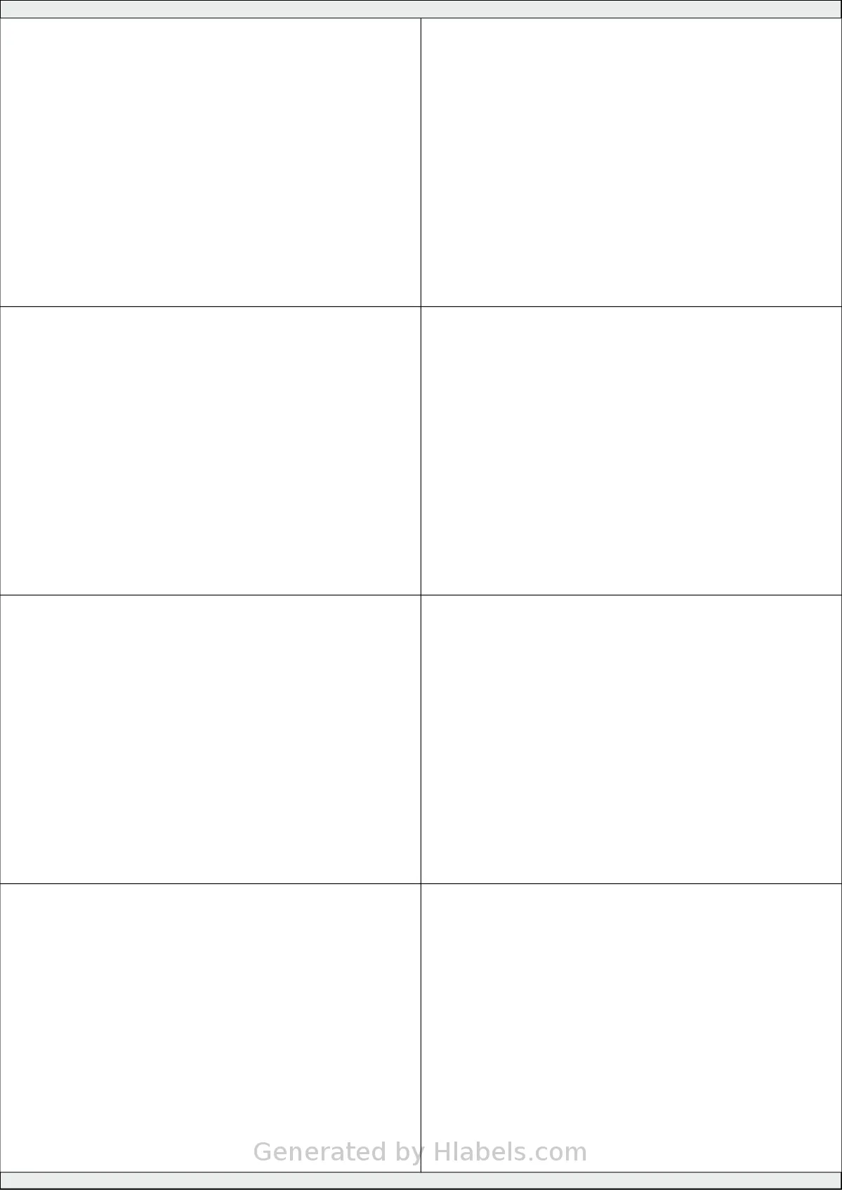 Megastar® LP4MS-10572 template with 8 rectangular 105 x 72 millimeter labels per sheet, on A4-size adhesive blank label sheets.