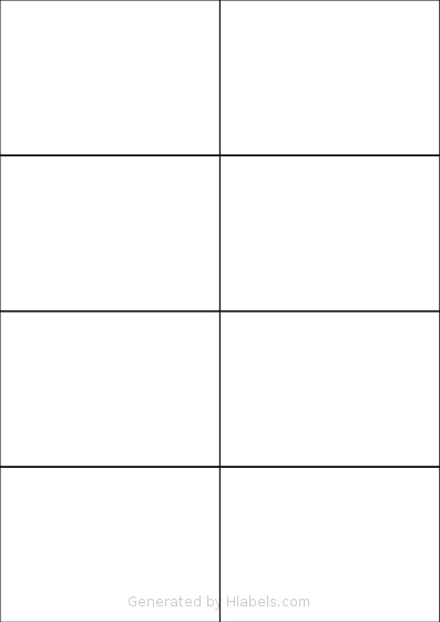 Megastar® LP4MS-10574 template with 8 rectangular 105 x 74 millimeter labels per sheet, on A4-size adhesive blank label sheets.