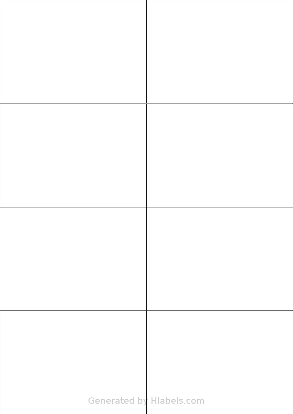 Megastar® LP4MS-10574 template with 8 rectangular 105 x 74 millimeter labels per sheet, on A4-size adhesive blank label sheets.