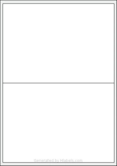 Megastar® LP4MS-200142 template with 2 rectangular 200 x 142 millimeter labels per sheet, on A4-size adhesive blank label sheets.