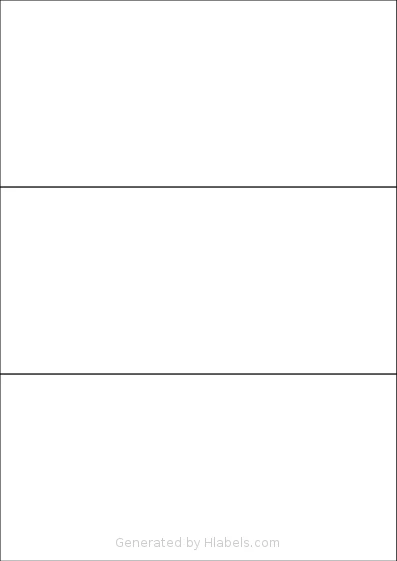 Megastar® LP4MS-21099 template with 3 rectangular 210 x 99 millimeter labels per sheet, on A4-size adhesive blank label sheets.