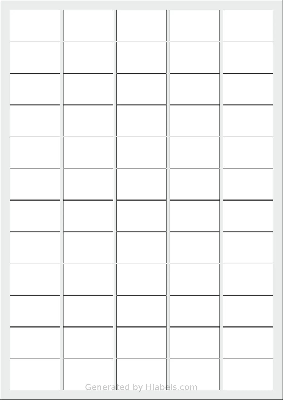 Megastar® LP4MS-3723 template with 60 rectangular 37 x 23 millimeter labels per sheet, on A4-size adhesive blank label sheets.