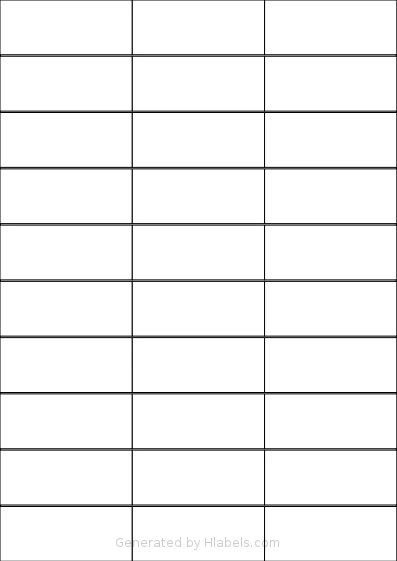 Megastar® LP4MS-7029 template with 30 rectangular 70 x 29 millimeter labels per sheet, on A4-size adhesive blank label sheets.