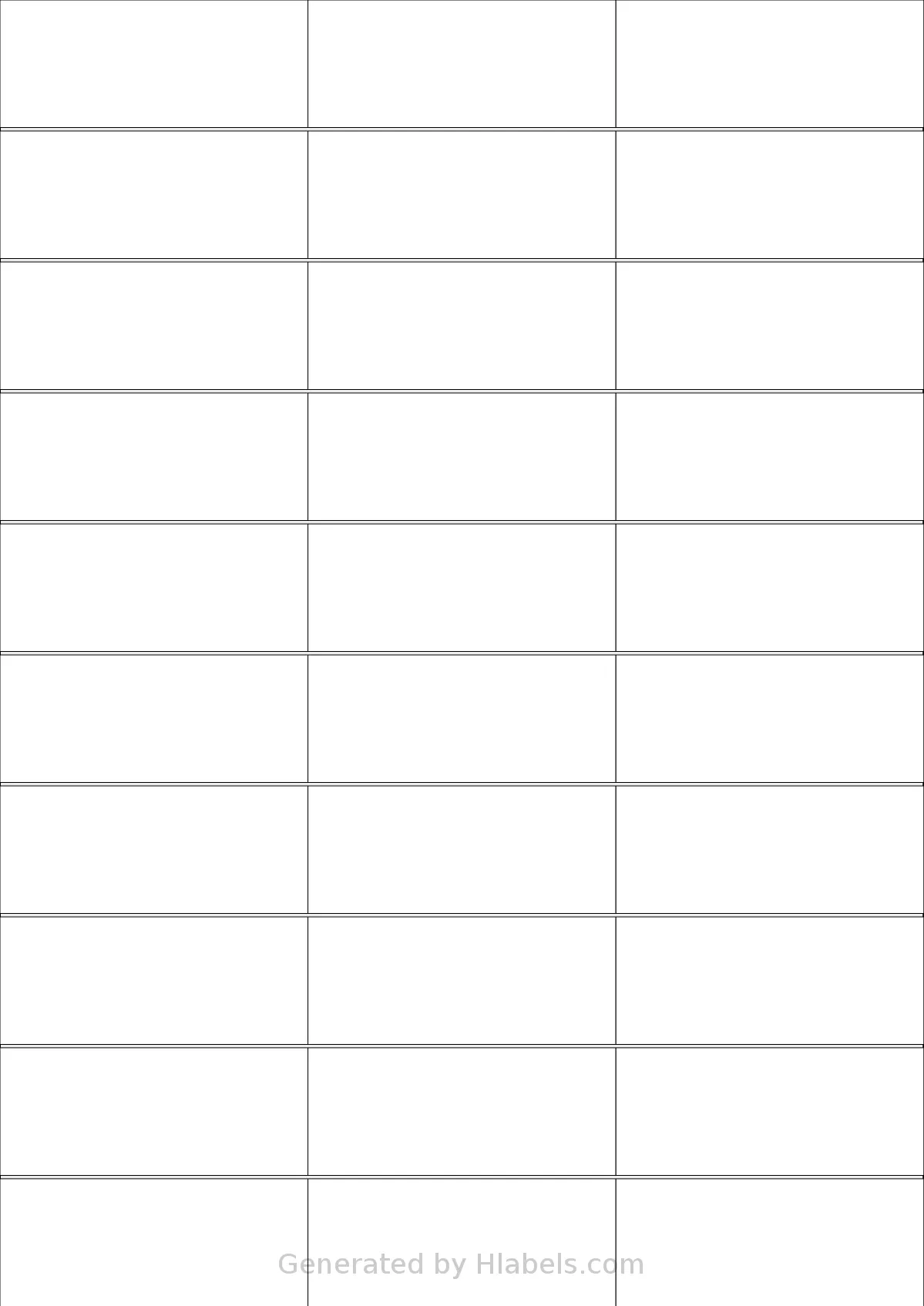 Megastar® LP4MS-7029 template with 30 rectangular 70 x 29 millimeter labels per sheet, on A4-size adhesive blank label sheets.
