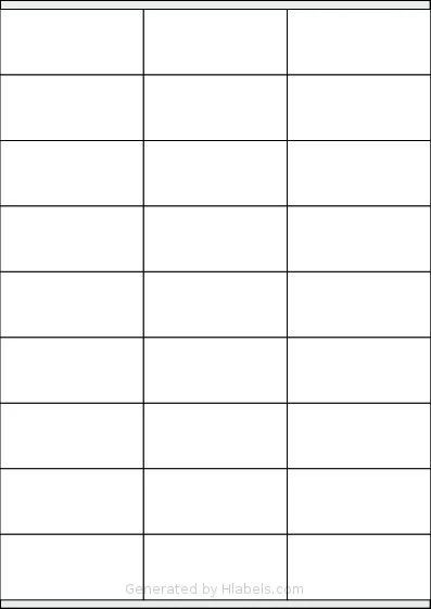 Megastar® LP4MS-7032 template with 27 rectangular 70 x 32 millimeter labels per sheet, on A4-size adhesive blank label sheets.