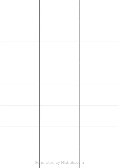 Megastar® LP4MS-7037 template with 24 rectangular 70 x 37.1 millimeter labels per sheet, on A4-size adhesive blank label sheets.
