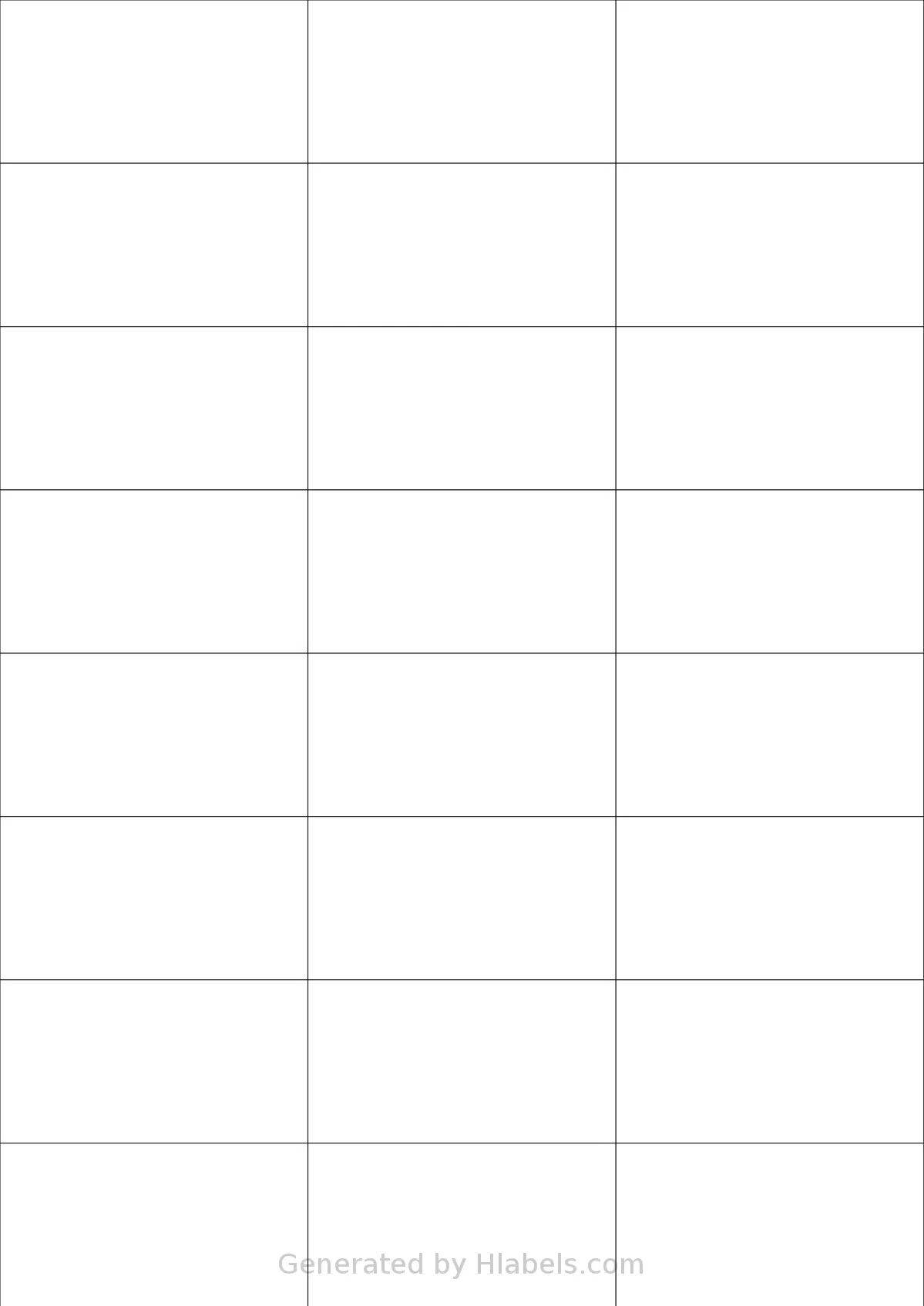 Megastar® LP4MS-7037 template with 24 rectangular 70 x 37.1 millimeter labels per sheet, on A4-size adhesive blank label sheets.