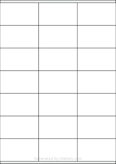 Megastar® LP4MS-7041 template with 21 rectangular 70 x 41 millimeter labels per sheet, on A4-size adhesive blank label sheets.