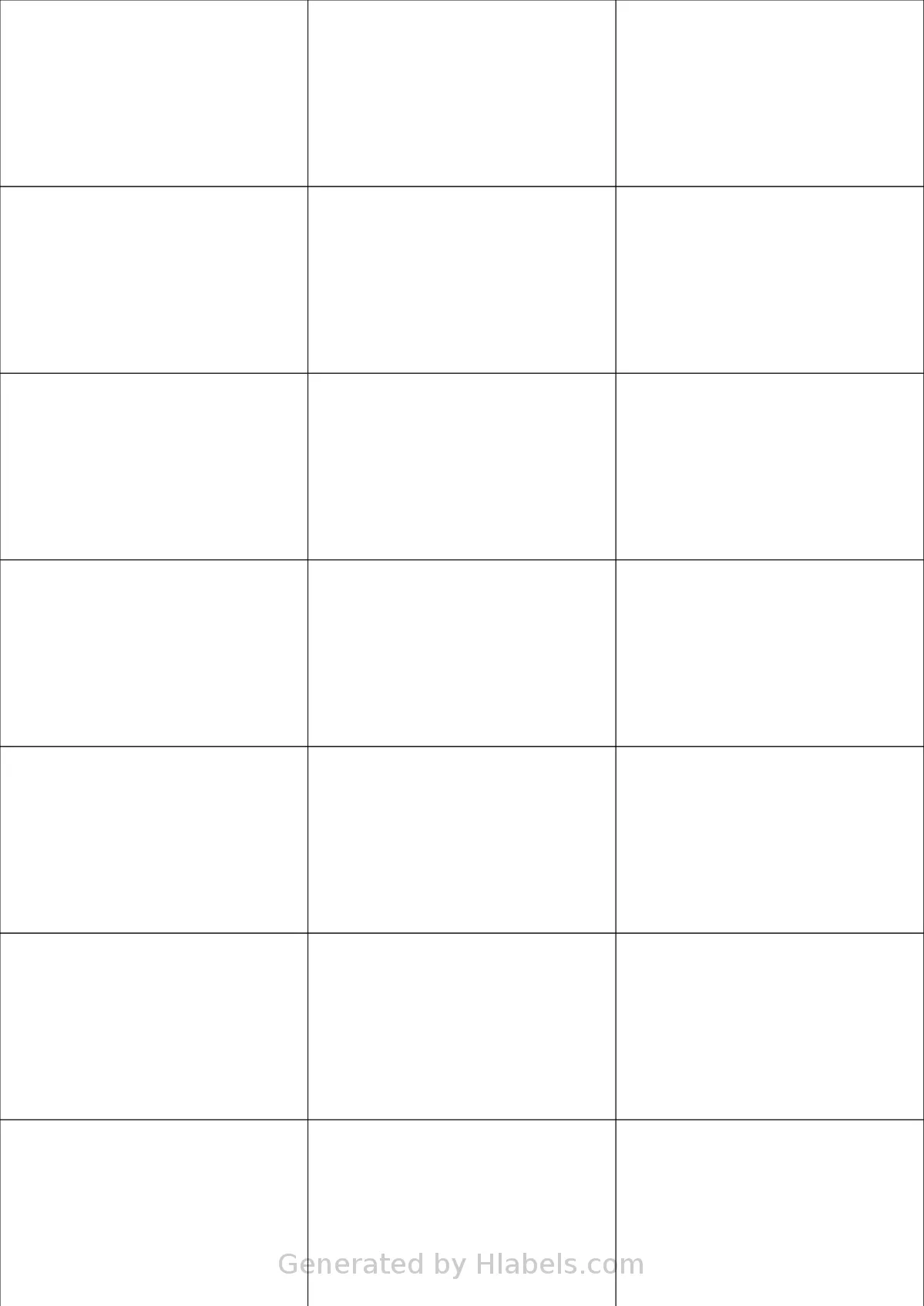 Megastar® LP4MS-7042 template with 21 rectangular 70 x 42.4 millimeter labels per sheet, on A4-size adhesive blank label sheets.