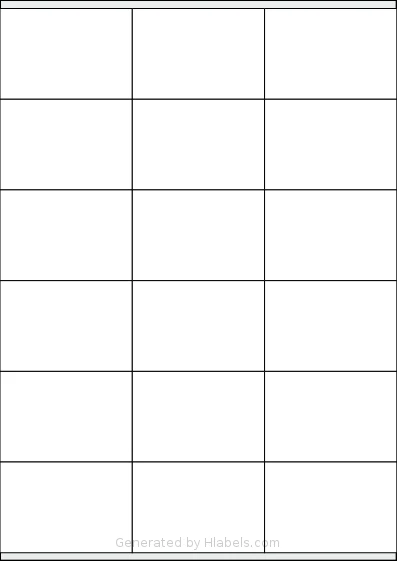 Megastar® LP4MS-7048 template with 18 rectangular 70 x 48 millimeter labels per sheet, on A4-size adhesive blank label sheets.