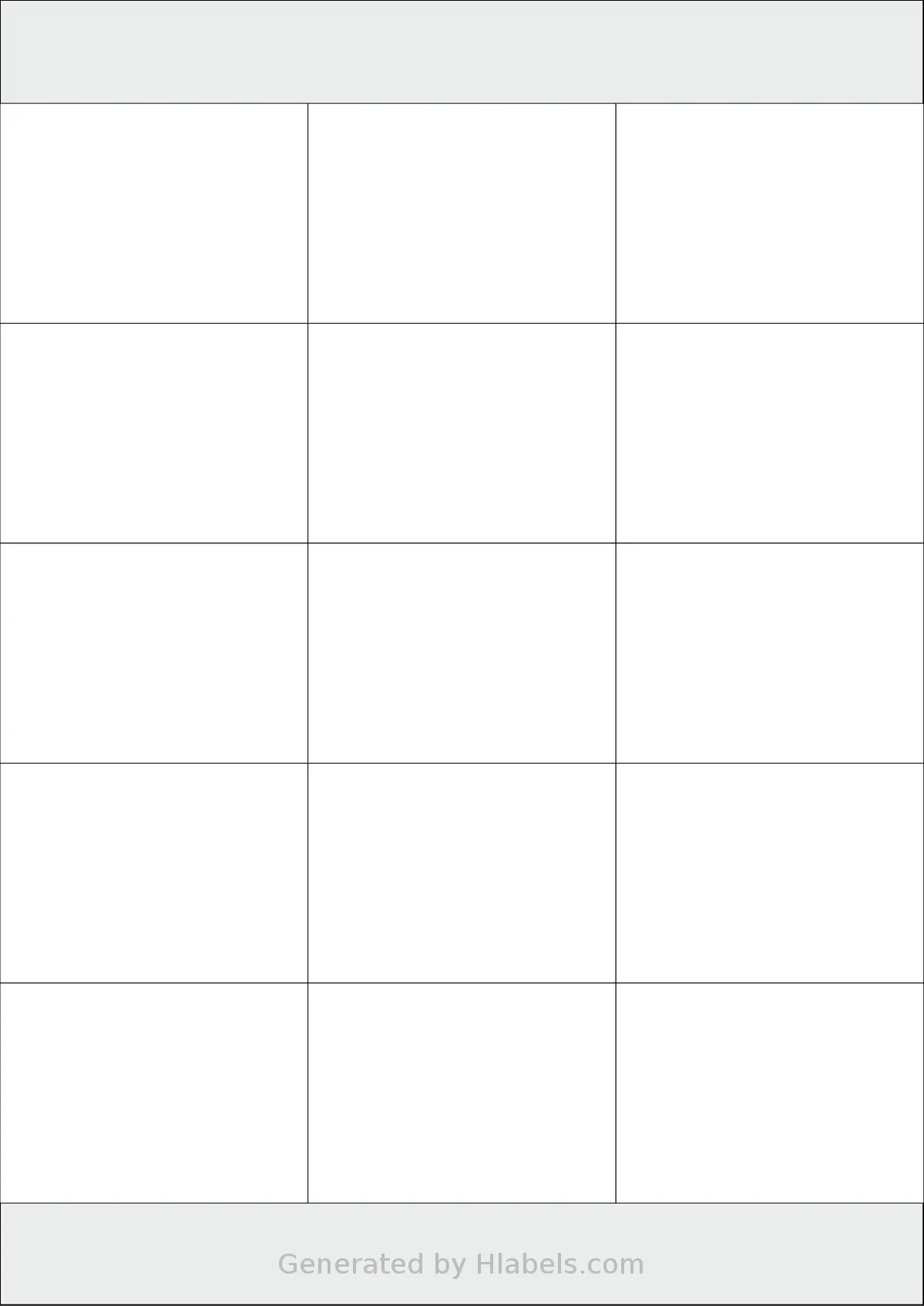 Megastar® LP4MS-7050 template with 15 rectangular 70 x 50 millimeter labels per sheet, on A4-size adhesive blank label sheets.
