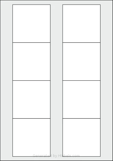 Megastar® LP4MS-7070 template with 8 square 70 x 70 millimeter labels per sheet, on A4-size adhesive blank label sheets.