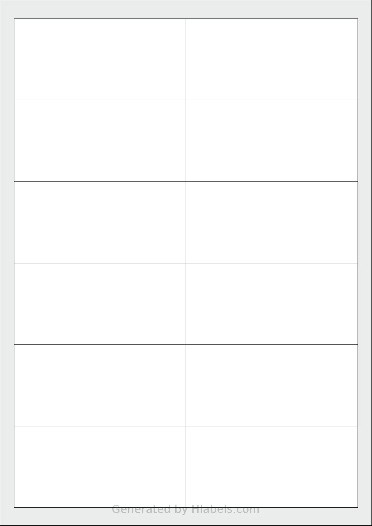 Megastar® LP4MS-9746 template with 12 rectangular 97 x 46 millimeter labels per sheet, on A4-size adhesive blank label sheets.