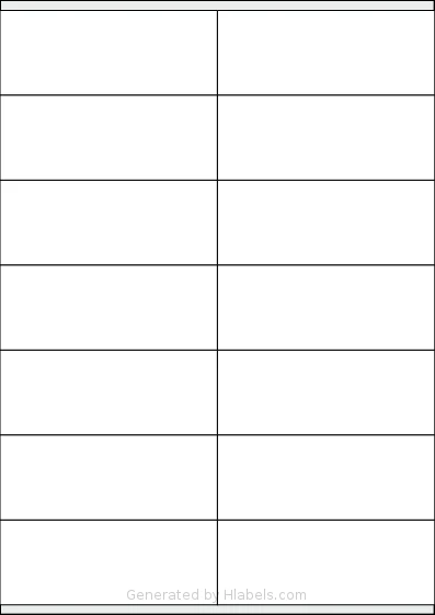 Megastar® LP4MS5-10541 template with 14 rectangular 105 x 41 millimeter labels per sheet, on A4-size adhesive blank label sheets.
