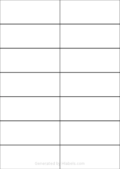 Megastar® LP4MS5-10542 template with 14 rectangular 105 x 42 millimeter labels per sheet, on A4-size adhesive blank label sheets.