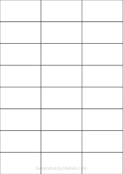 Megastar® LP4MS5-7037 template with 24 rectangular 70 x 37 millimeter labels per sheet, on A4-size adhesive blank label sheets.
