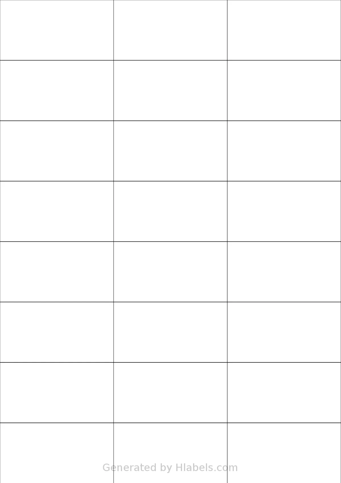 Megastar® LP4MS5-7037 template with 24 rectangular 70 x 37 millimeter labels per sheet, on A4-size adhesive blank label sheets.