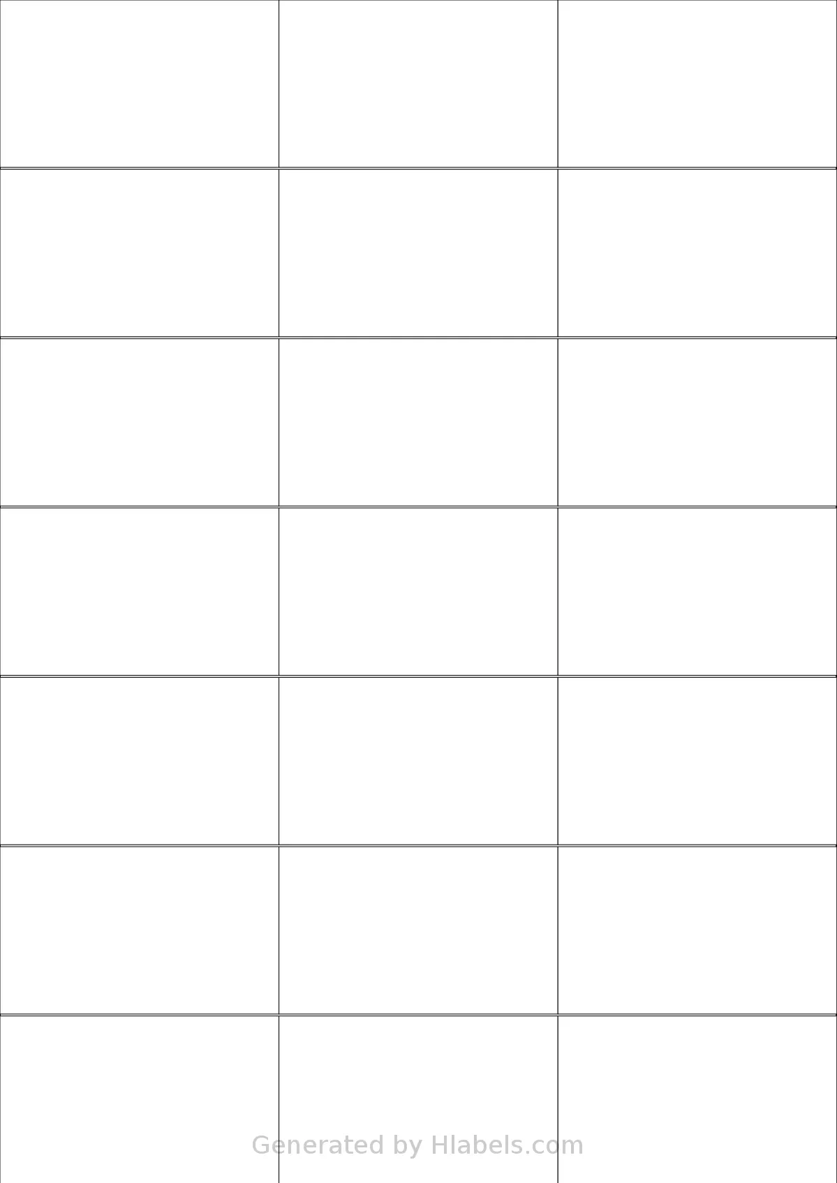 Megastar® LP4MS5-7042 template with 21 rectangular 70 x 42 millimeter labels per sheet, on A4-size adhesive blank label sheets.