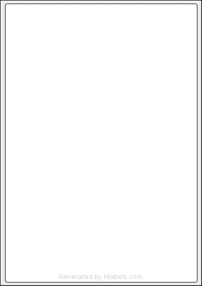 Oddy® ST-A4B100 template with 1 rectangular 199.6 x 289.05 millimeter labels per sheet, on A4-size adhesive blank label sheets.