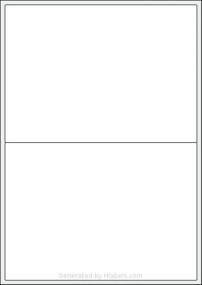 OnlineLabels® EU30004 template with 2 rectangular 199.6 x 143.5 millimeter labels per sheet, on A4-size adhesive blank label sheets.