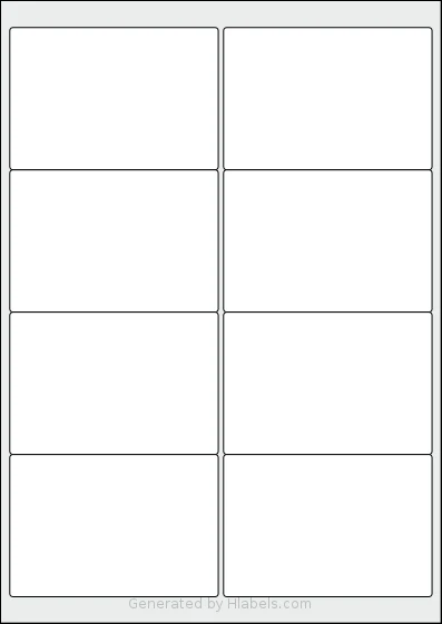 OnlineLabels® EU30008 template with 8 rectangular 99.1 x 67.7 millimeter labels per sheet, on A4-size adhesive blank label sheets.