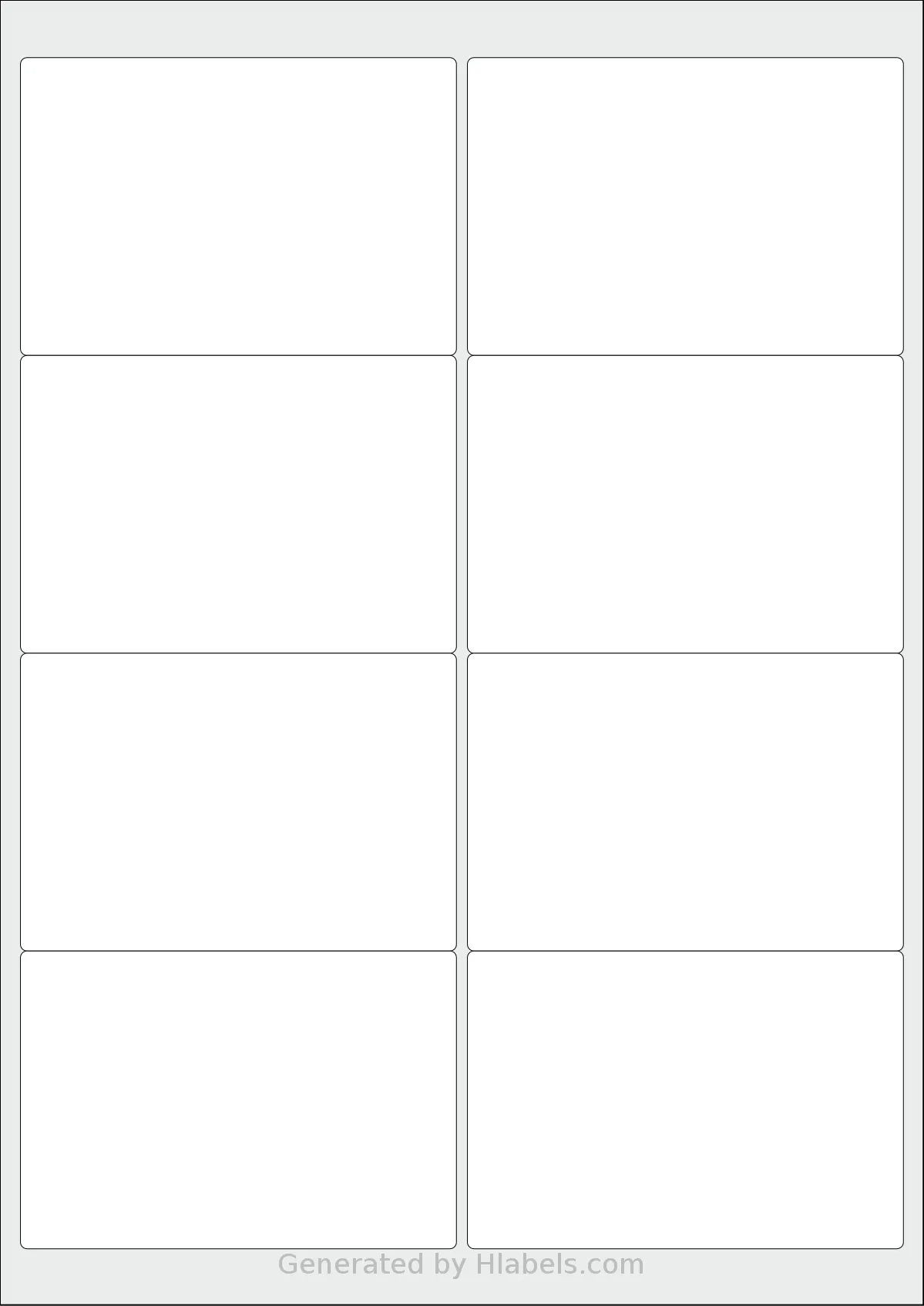 OnlineLabels® EU30008 template with 8 rectangular 99.1 x 67.7 millimeter labels per sheet, on A4-size adhesive blank label sheets.
