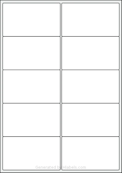 OnlineLabels® EU30009 template with 10 rectangular 99.1 x 57.3 millimeter labels per sheet, on A4-size adhesive blank label sheets.