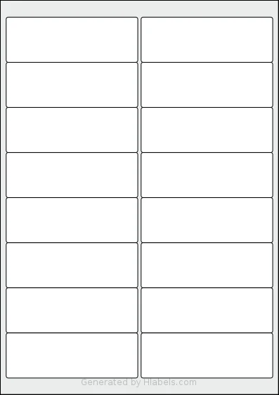 OnlineLabels® EU30013 template with 16 rectangular 99.1 x 33.9 millimeter labels per sheet, on A4-size adhesive blank label sheets.