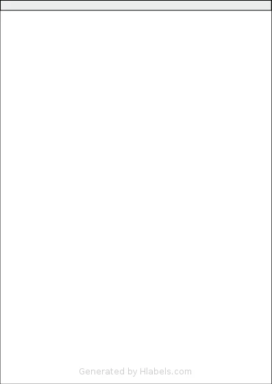 OnlineLabels® EU30031 template with 1 rectangular 210 x 289 millimeter labels per sheet, on A4-size adhesive blank label sheets.