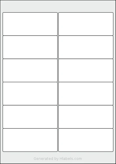 OnlineLabels® EU30038 template with 12 rectangular 99.1 x 42 millimeter labels per sheet, on A4-size adhesive blank label sheets.