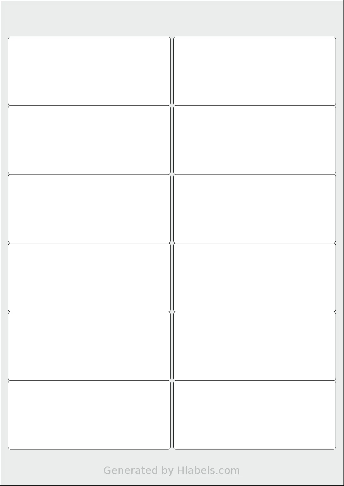 OnlineLabels® EU30038 template with 12 rectangular 99.1 x 42 millimeter labels per sheet, on A4-size adhesive blank label sheets.
