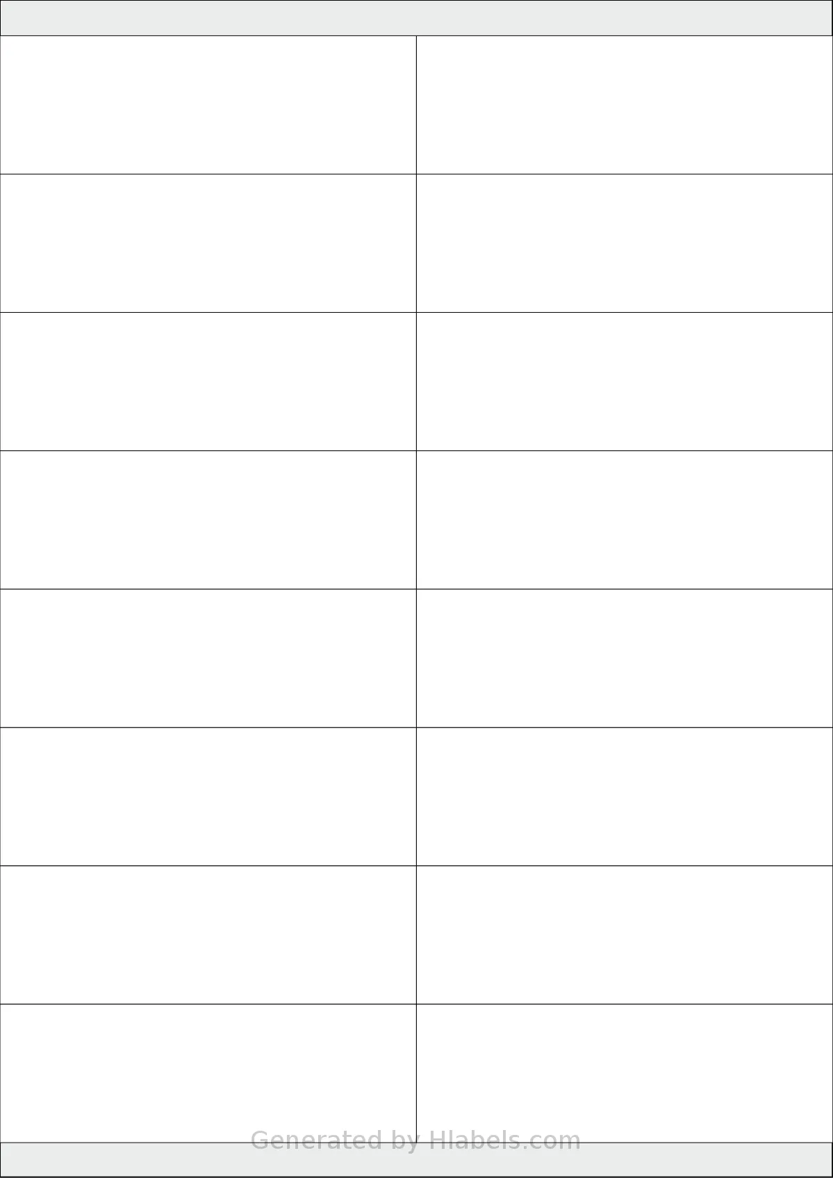 OnlineLabels® EU30042 template with 16 rectangular 105 x 34.875 millimeter labels per sheet, on A4-size adhesive blank label sheets.