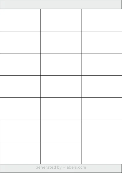 OnlineLabels® EU30044 template with 21 rectangular 70 x 38.0714 millimeter labels per sheet, on A4-size adhesive blank label sheets.