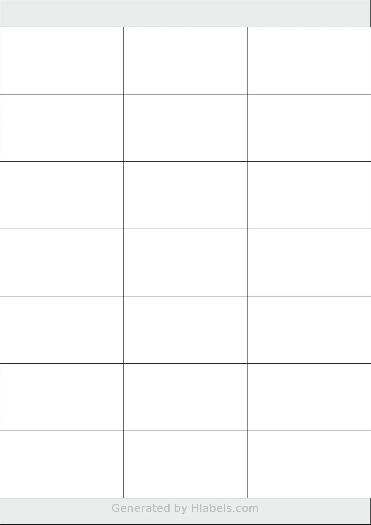 OnlineLabels® EU30044 template with 21 rectangular 70 x 38.0714 millimeter labels per sheet, on A4-size adhesive blank label sheets.