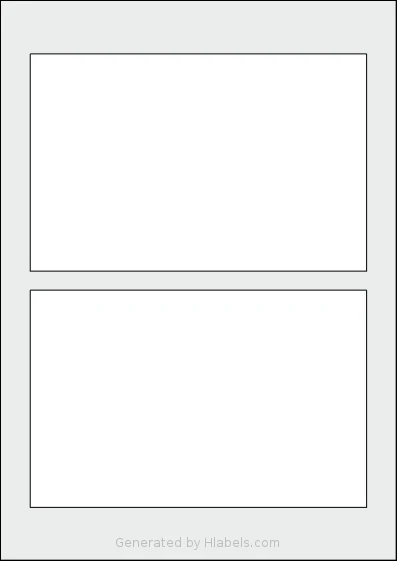 OnlineLabels® EU30062 template with 2 rectangular 178 x 115 millimeter labels per sheet, on A4-size adhesive blank label sheets.