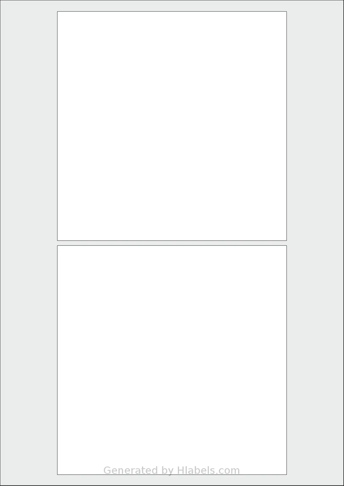 OnlineLabels® EU30078 template with 2 square 140 x 140 millimeter labels per sheet, on A4-size adhesive blank label sheets.
