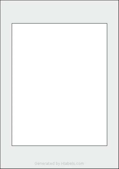 OnlineLabels® EU30083 template with 1 rectangular 168 x 215 millimeter labels per sheet, on A4-size adhesive blank label sheets.