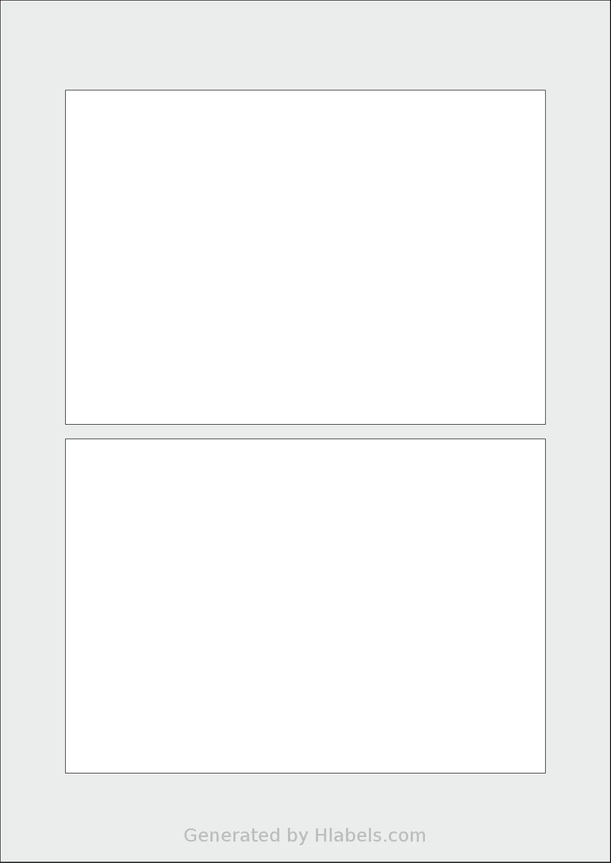 OnlineLabels® EU30084 template with 2 rectangular 165 x 115 millimeter labels per sheet, on A4-size adhesive blank label sheets.