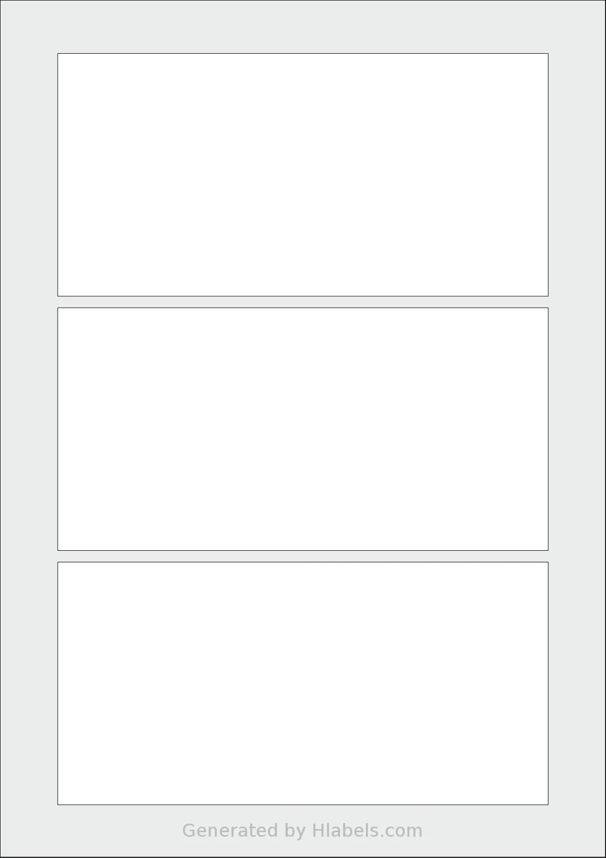 OnlineLabels® EU30085 template with 3 rectangular 170 x 84 millimeter labels per sheet, on A4-size adhesive blank label sheets.