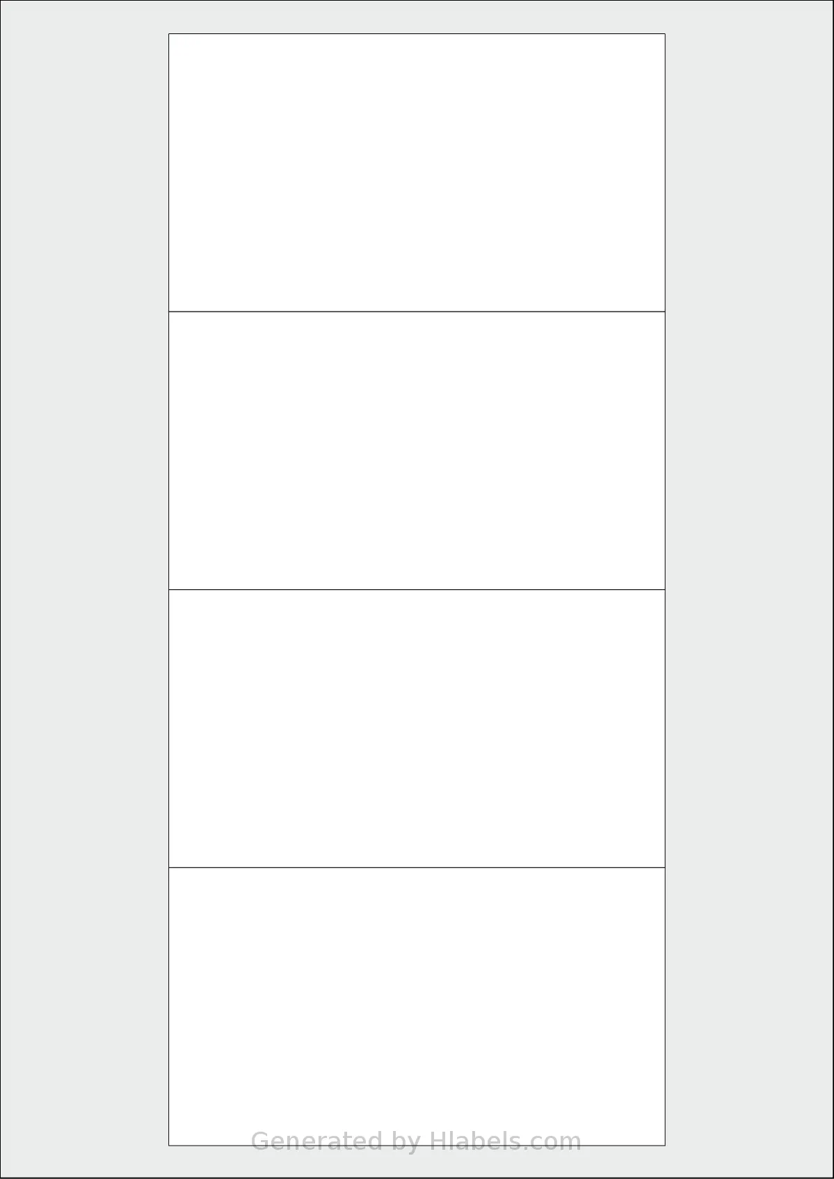 OnlineLabels® EU30086 template with 4 rectangular 125 x 70 millimeter labels per sheet, on A4-size adhesive blank label sheets.