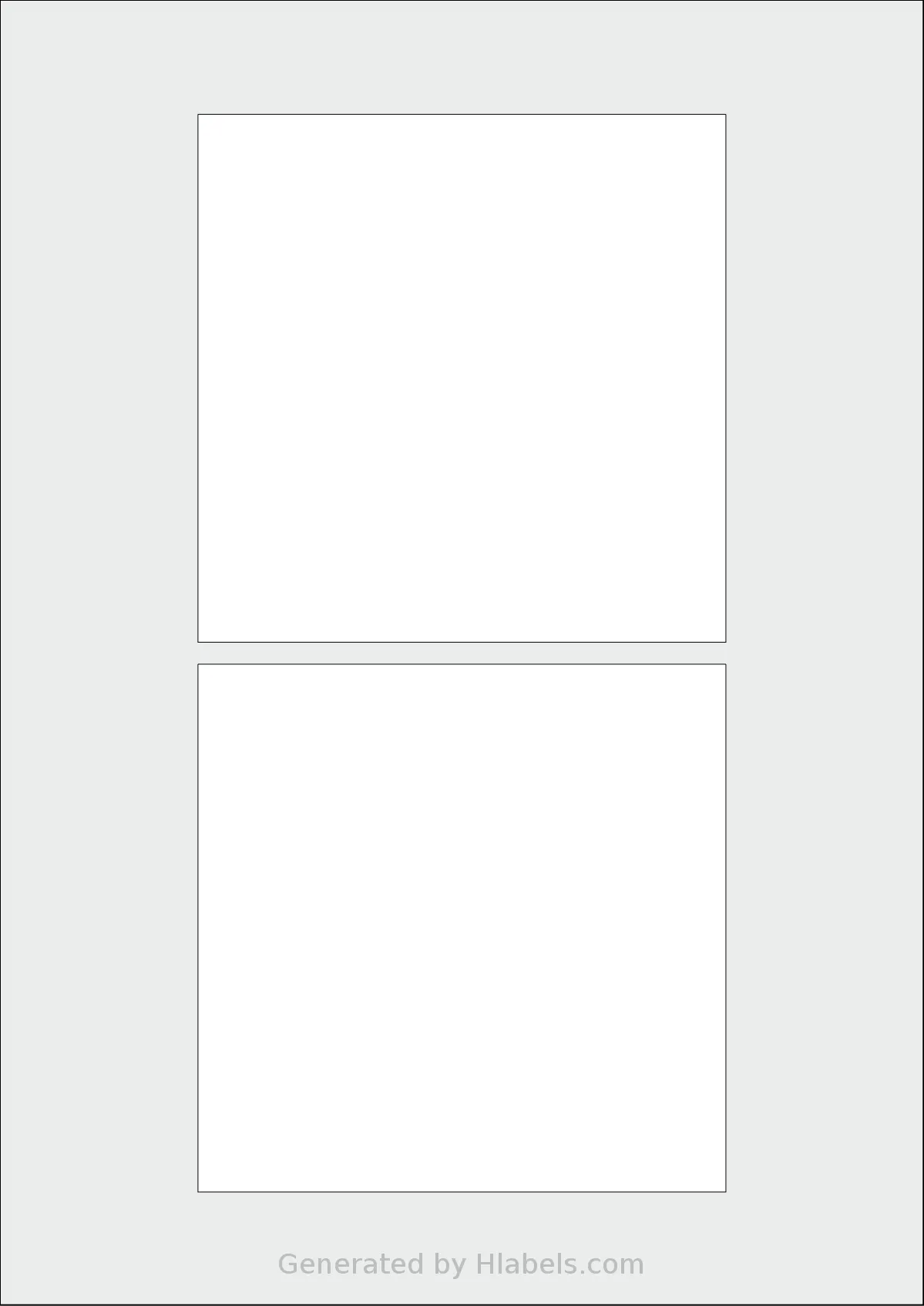 OnlineLabels® EU30101 template with 2 square 120 x 120 millimeter labels per sheet, on A4-size adhesive blank label sheets.
