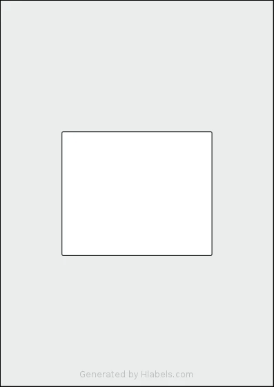 OnlineLabels® EU30103 template with 1 rectangular 115 x 95 millimeter labels per sheet, on A4-size adhesive blank label sheets.