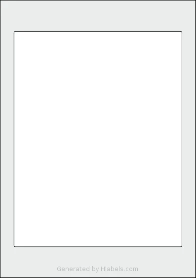 OnlineLabels® EU30104 template with 1 rectangular 180 x 230 millimeter labels per sheet, on A4-size adhesive blank label sheets.