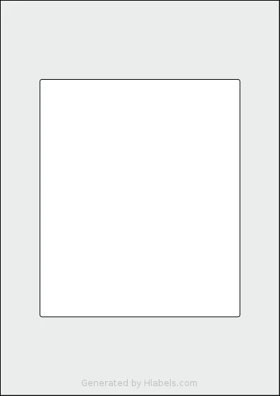 OnlineLabels® EU30105 template with 1 rectangular 150 x 178 millimeter labels per sheet, on A4-size adhesive blank label sheets.