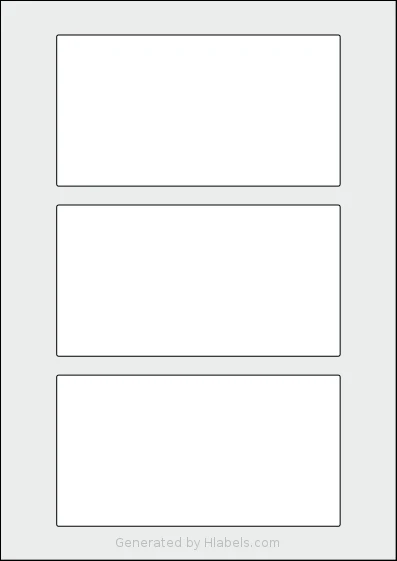 OnlineLabels® EU30113 template with 3 rectangular 150 x 80 millimeter labels per sheet, on A4-size adhesive blank label sheets.